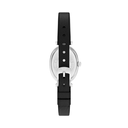 Emporio Armani 28mm Sinfonia Ladies Oval Mother of Pearl Dial Leather Strap Watch