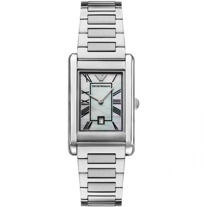 Emporio Armani 25mm Gino Mother of Pearl Dial Stainless Steel Link Watch