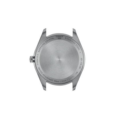 Tissot 40mm Silver Tone PR100, Silver & Date Dial, Gents Strap Watch