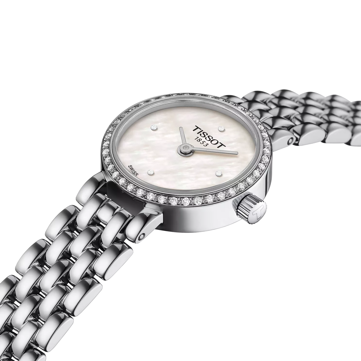 Tissot 19.5mm Silver Lovely, Mother of Pearl & Diamond Dial, Ladies Bracelet Watch