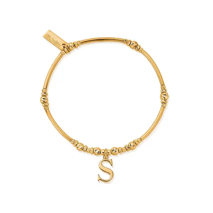 ChloBo 18ct Gold Plated Iconic Letter 'S' Bracelet