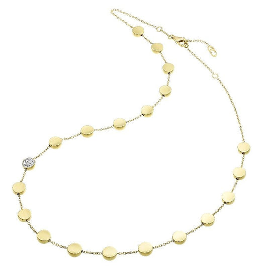 Chimento Armillas Glow 18ct Yellow Gold Diamond Disc Necklace