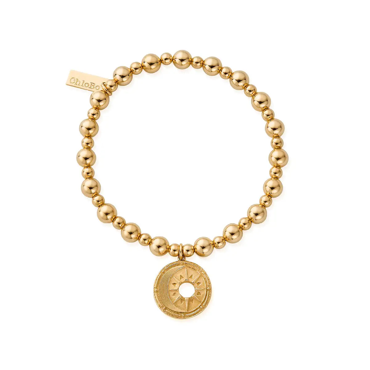 ChloBo 18ct Gold Plated Mini Ball Midnight Bracelet