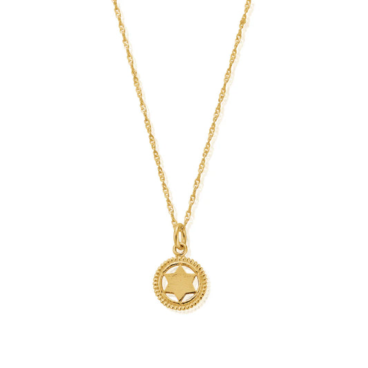 ChloBo Yellow Gold Plated Heart Chakra Necklace