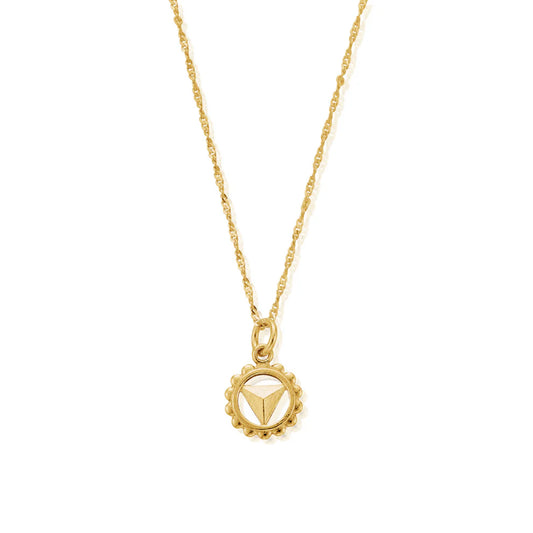 ChloBo Yellow Gold Plated Solar Plexus Chakra Necklace