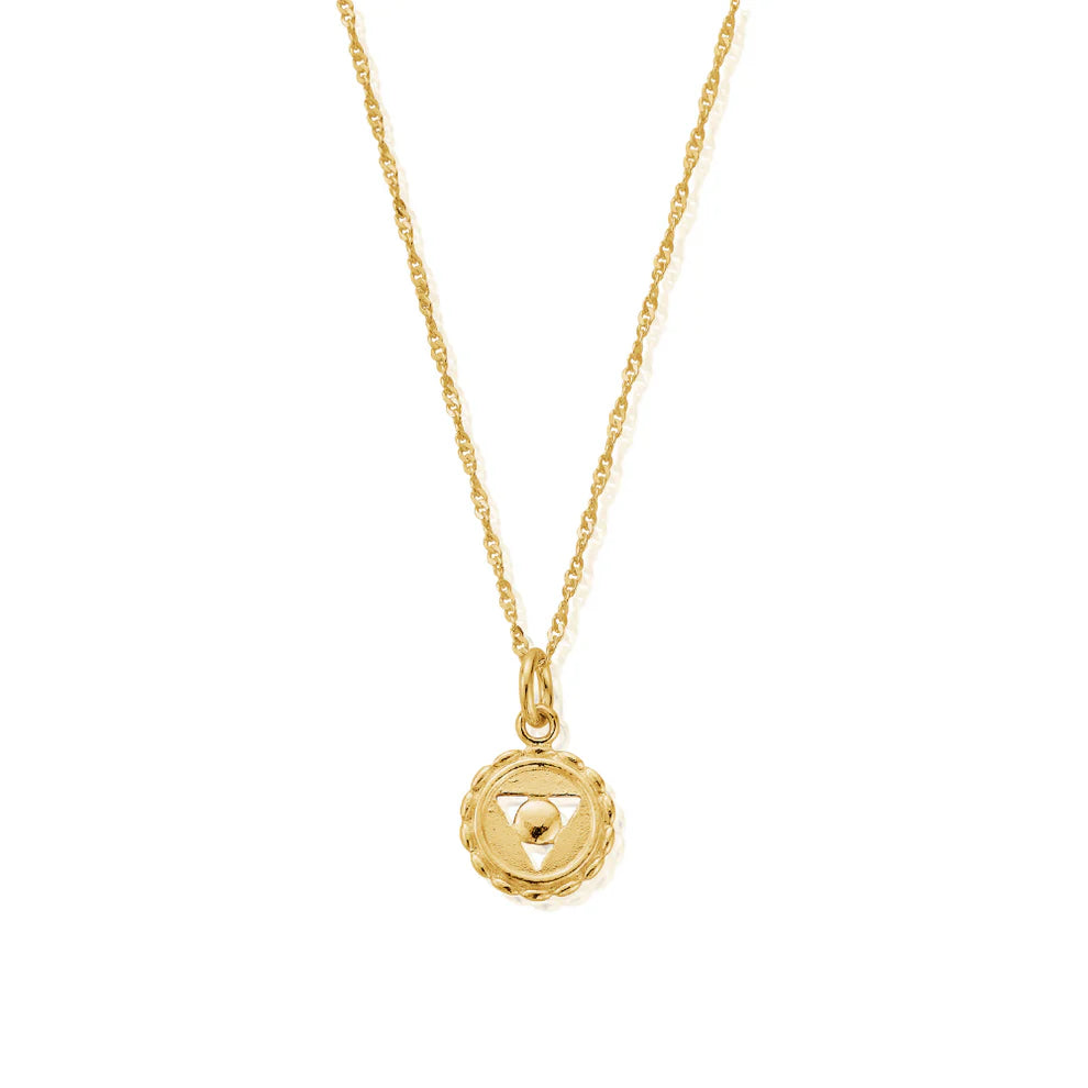 ChloBo Yellow Gold Plated Throat Chakra Necklace