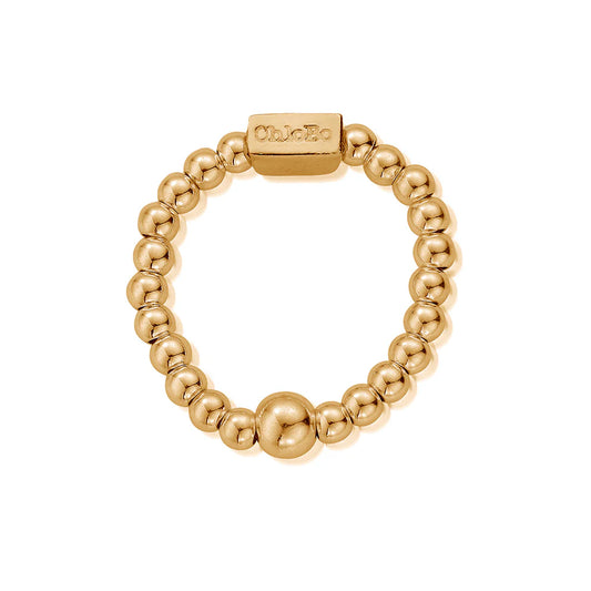 ChloBo Yellow Gold Plated Mini Ring - Size Medium