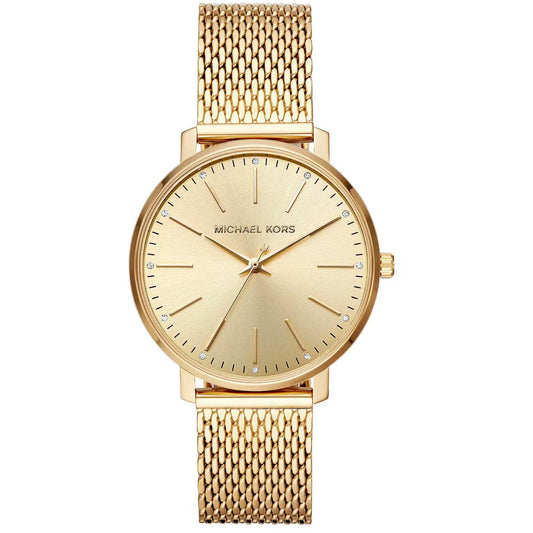 Michael Kors 38mm Ladies Pyper Gold-Tone Stainless Steel Watch