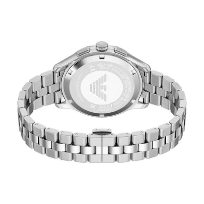 Emporio Armani 42mm Chronograph Men's Dario Green Dial Silver Bracelet Watch