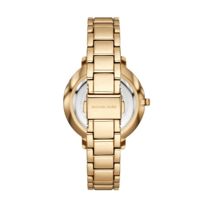 Michael Kors 38mm Ladies Pyper Gold-Tone White Dial Stainless Steel Watch