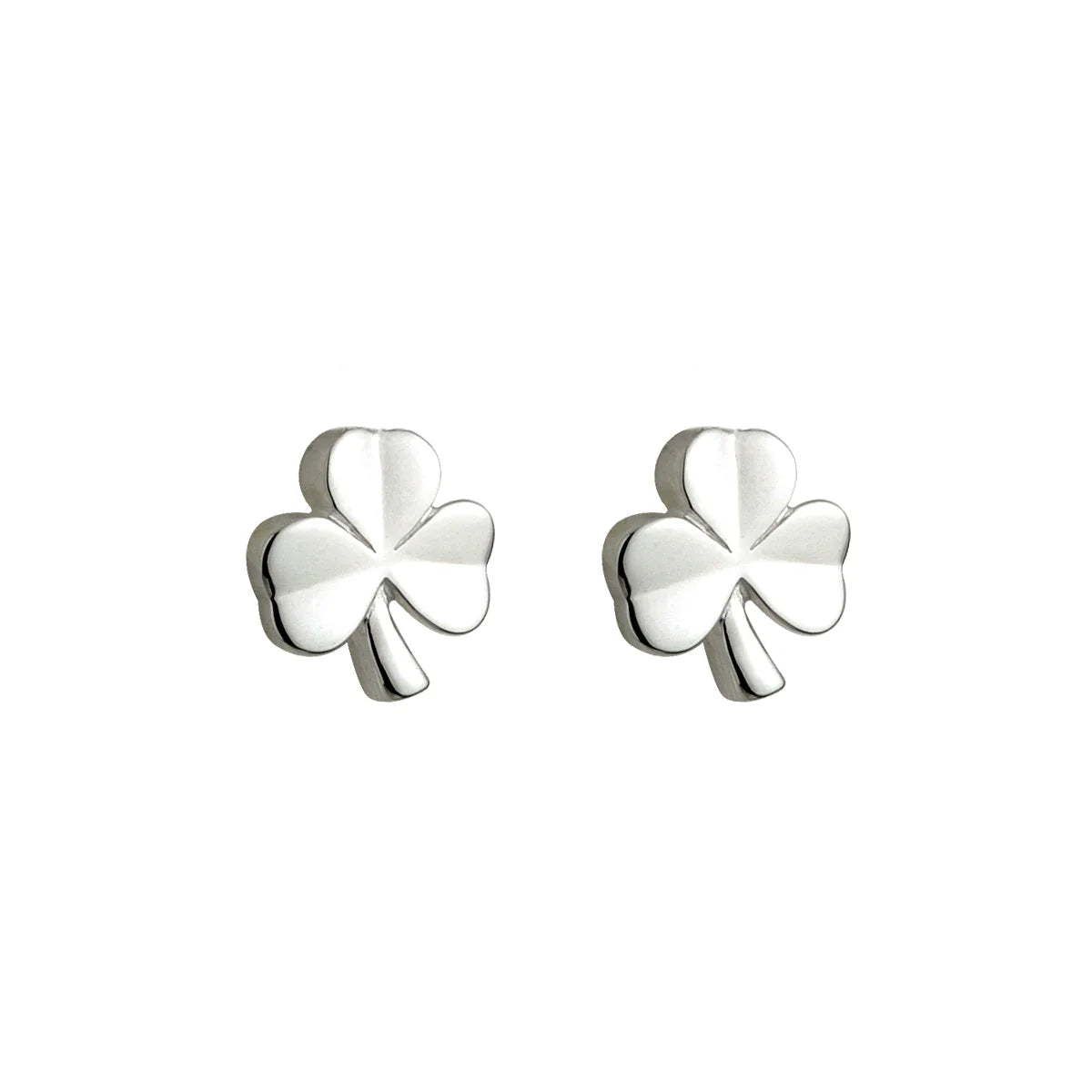 Sterling Silver Shamrock Stud Earrings