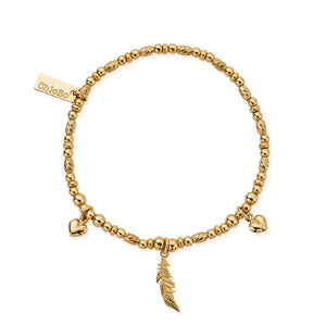 ChloBo Yellow Gold Plated Love & Courage Bracelet