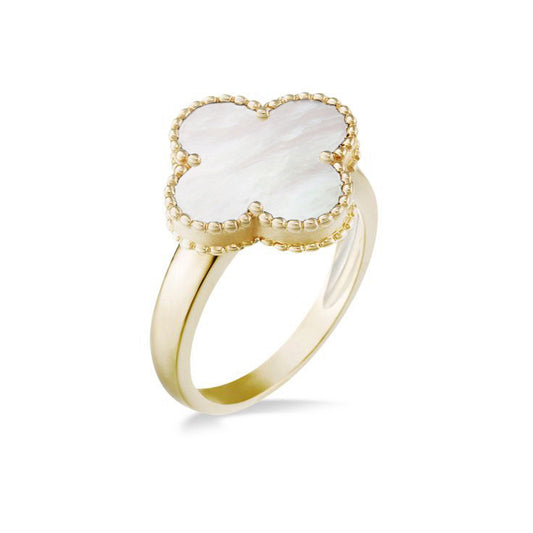 9ct Yellow Gold Ladies Clover Ring