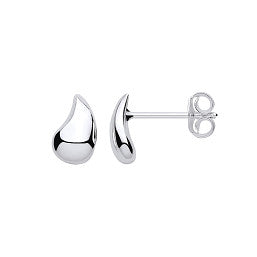 Sterling Silver Small Teardrop Stud Earrings