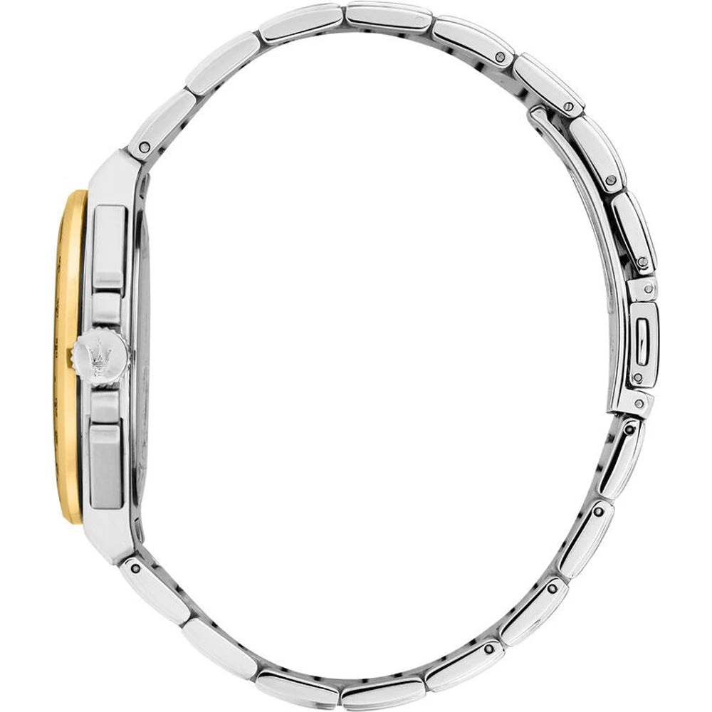 Maserati 41mm Velocità Two-Tone Stainless Steel Black Dial Chronograph Watch