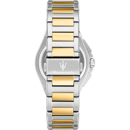 Maserati 41mm Velocità Two-Tone Stainless Steel Black Dial Chronograph Watch