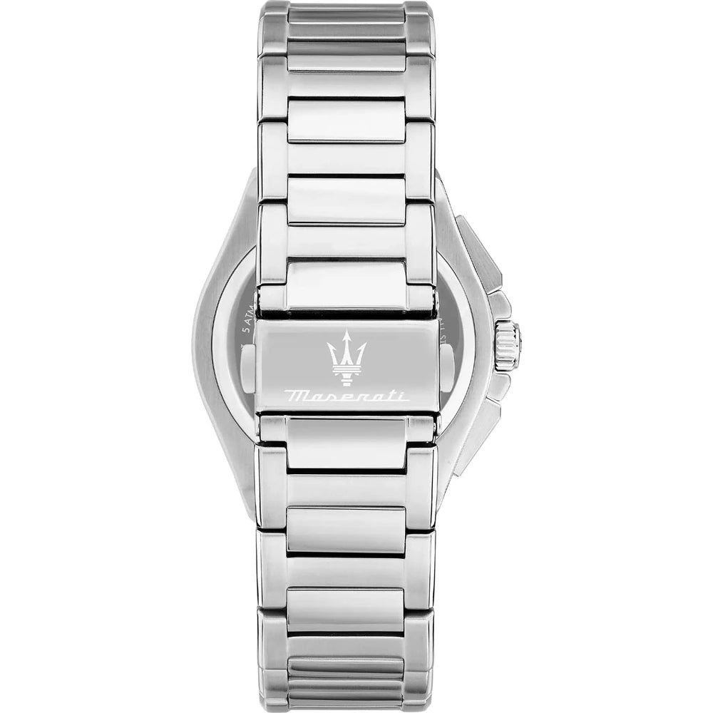 Maserati 41mm Velocità Blue Dial Stainless Steel Chronograph Link Watch