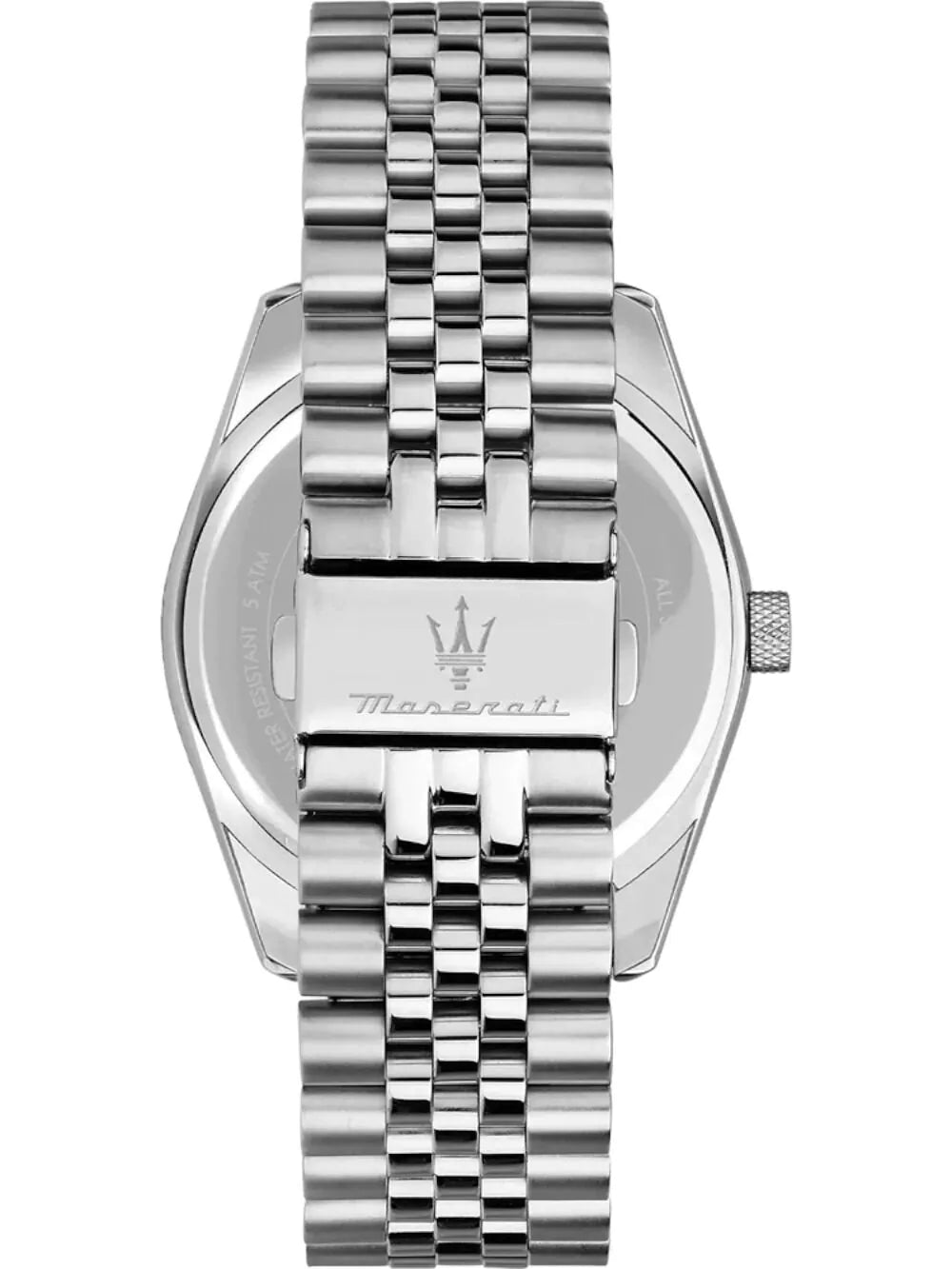 Maserati 43mm Attrazione Blue Dial Date Window Stainless Steel Date Bracelet Watch