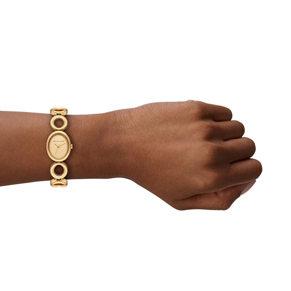 Michael Kors 21mm Ladies Petite Maude Open Link Gold-Tone Watch