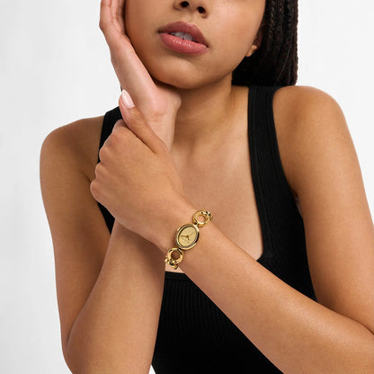 Michael Kors 21mm Ladies Petite Maude Open Link Gold-Tone Watch