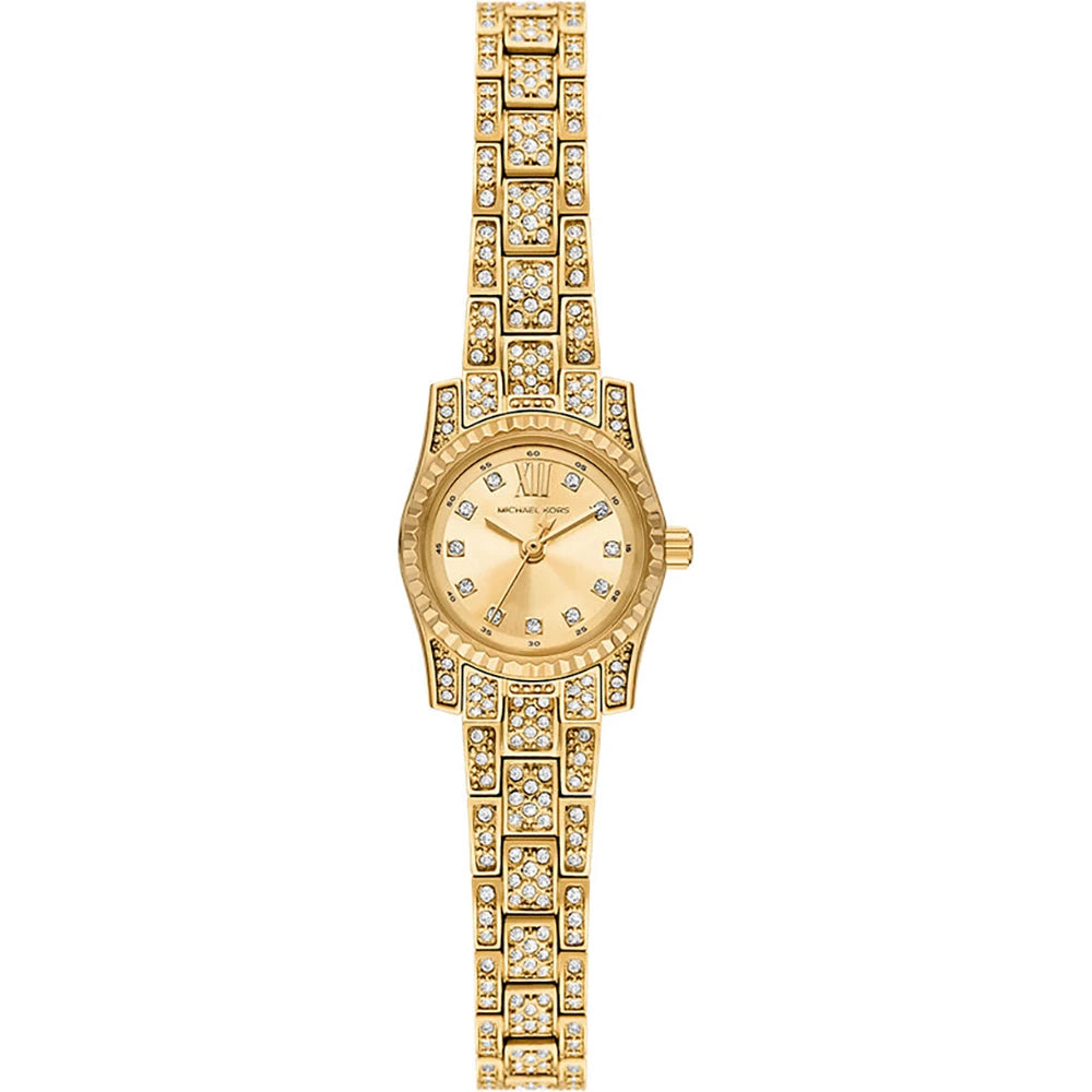 Michael Kors 19mm Ladies Lexington Gold Tone Pavé Bracelet Watch