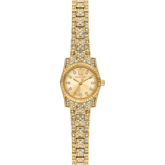 Michael Kors 19mm Ladies Lexington Gold Tone Pavé Bracelet Watch
