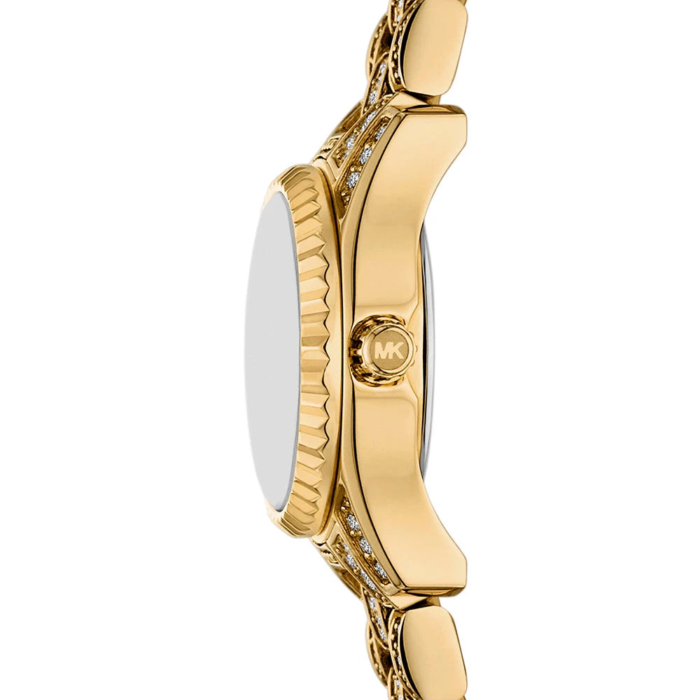 Michael Kors 19mm Ladies Lexington Gold Tone Pavé Bracelet Watch