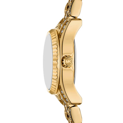 Michael Kors 19mm Ladies Lexington Gold Tone Pavé Bracelet Watch