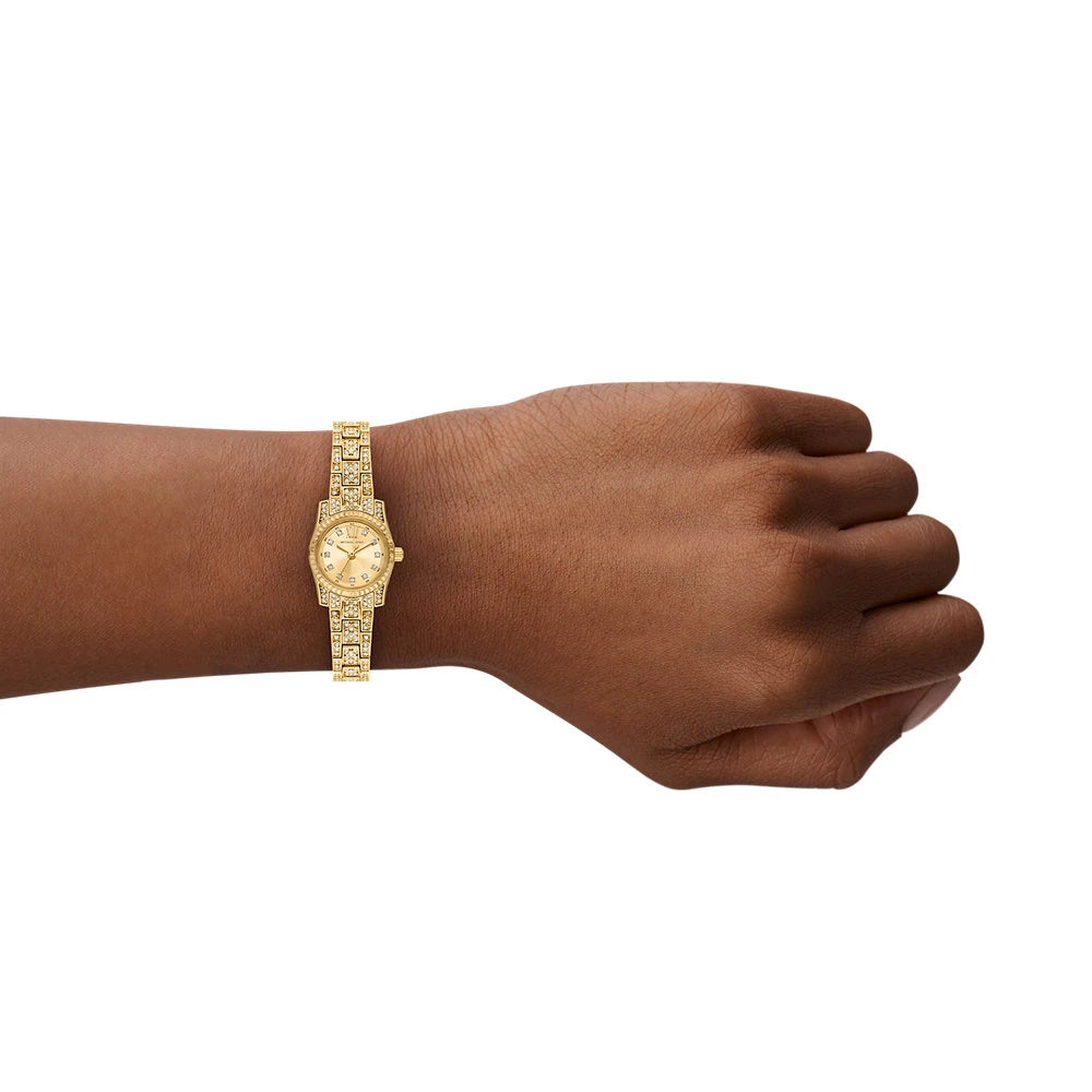 Michael Kors 19mm Ladies Lexington Gold Tone Pavé Bracelet Watch