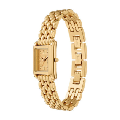 Michael Kors 20mm Ladies Petite Essex Gold-Tone Rectangle Dial Watch
