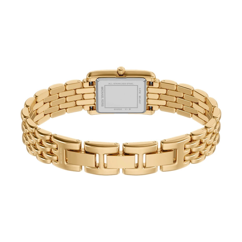 Michael Kors 20mm Ladies Petite Essex Gold-Tone Rectangle Dial Watch