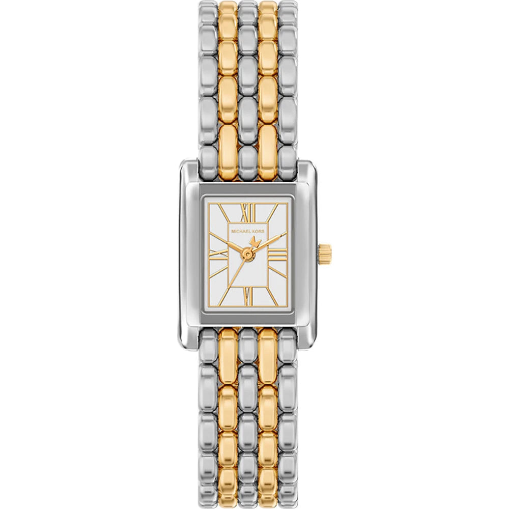 Michael Kors 20mm Ladies Petite Essex Two-Tone Rectangle Dial Watch