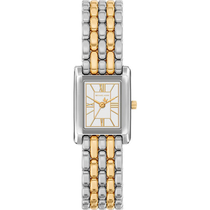 Michael Kors 20mm Ladies Petite Essex Two-Tone Rectangle Dial Watch