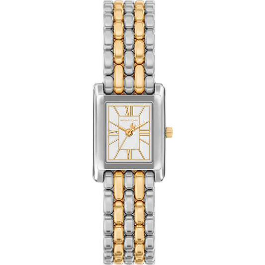 Michael Kors 20mm Ladies Petite Essex Two-Tone Rectangle Dial Watch