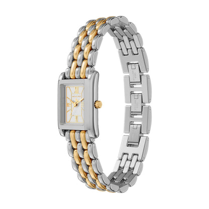 Michael Kors 20mm Ladies Petite Essex Two-Tone Rectangle Dial Watch