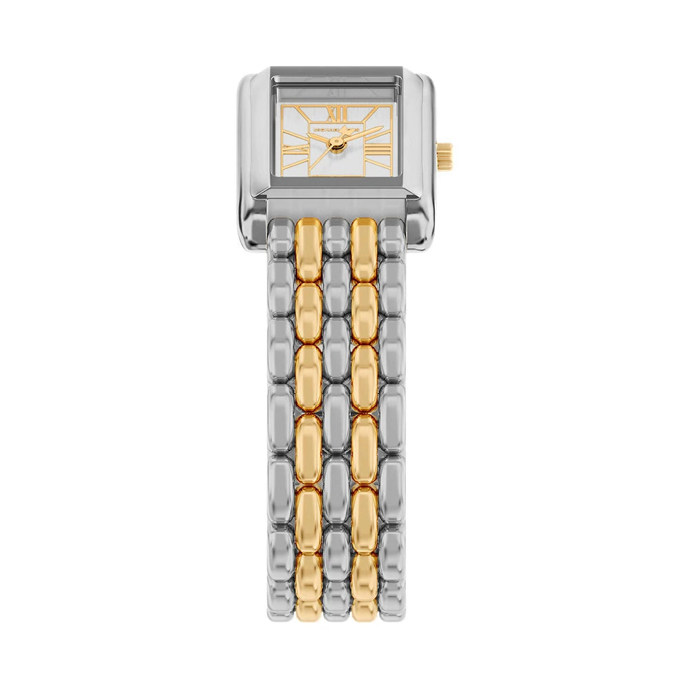 Michael Kors 20mm Ladies Petite Essex Two-Tone Rectangle Dial Watch