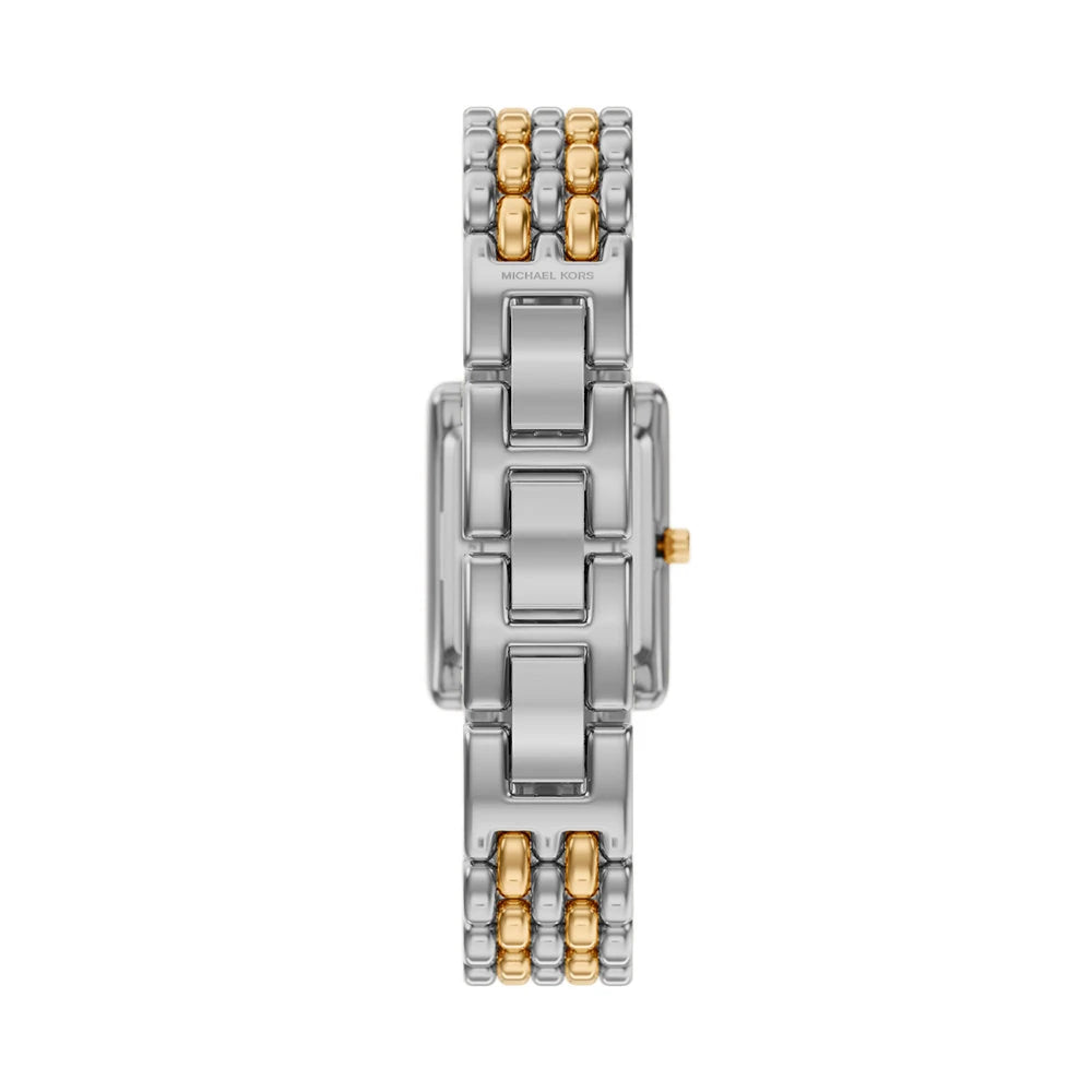 Michael Kors 20mm Ladies Petite Essex Two-Tone Rectangle Dial Watch
