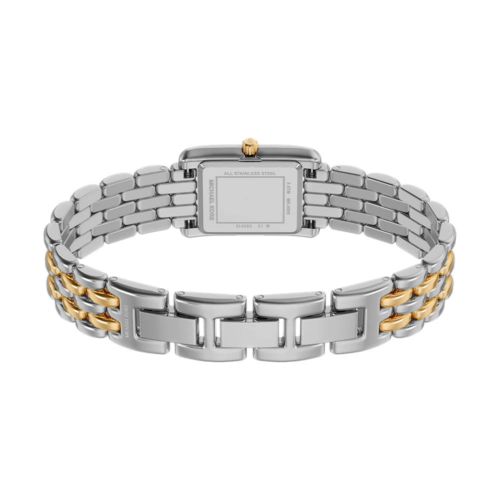Michael Kors 20mm Ladies Petite Essex Two-Tone Rectangle Dial Watch
