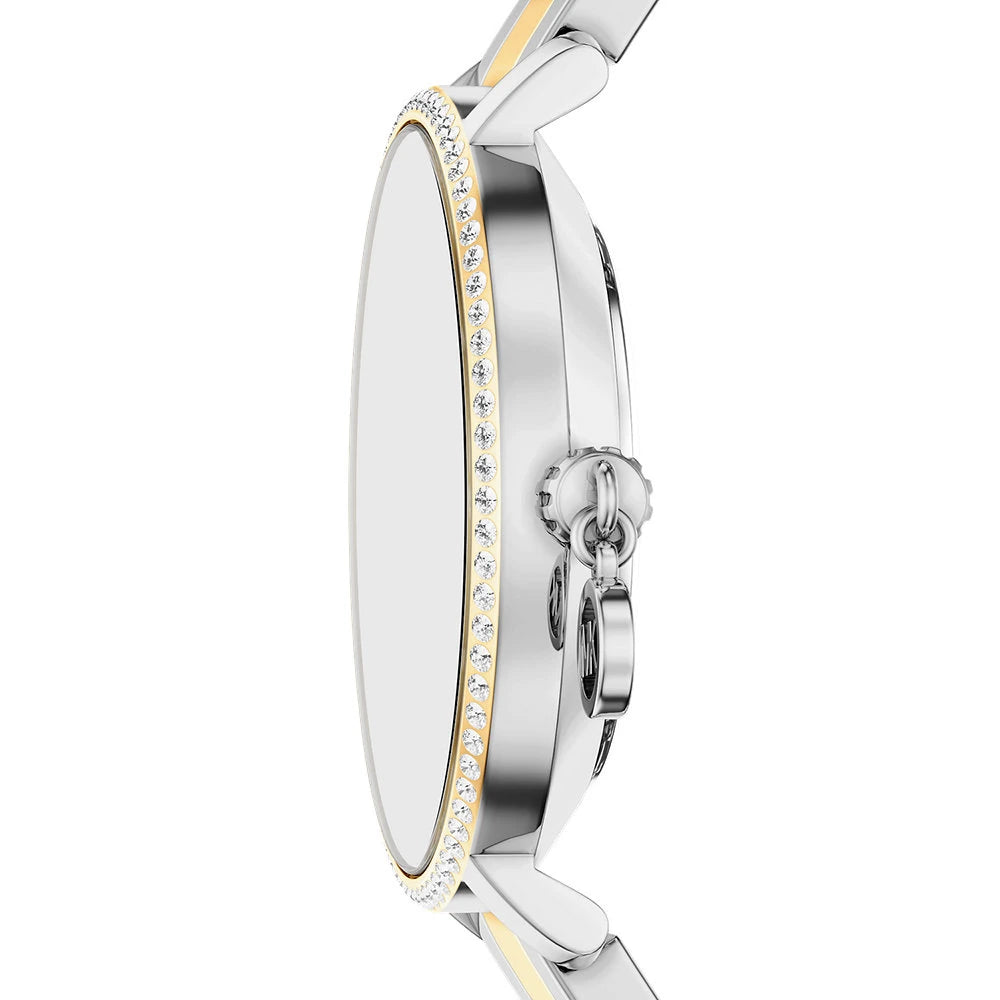 Michael Kors 32mm Ladies Pyper Pavé Two Tone Stainless Steel Bracelet Watch