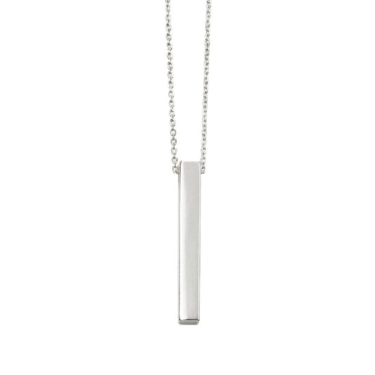 Sterling Silver Vertical Bar Personalising Necklace