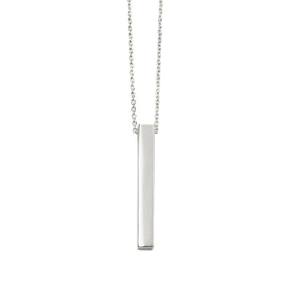 Sterling Silver Vertical Bar Personalising Necklace