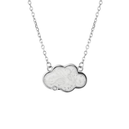 Sterling Silver Children's Diamond Cloud Necklace