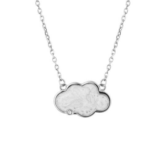 Sterling Silver Children's Diamond Cloud Necklace