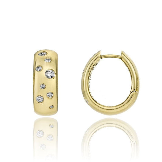 Chimento Forever Brio 18ct Yellow Gold Diamond Hoop Earrings