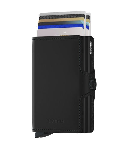 SECRID Matte Black Twin Wallet