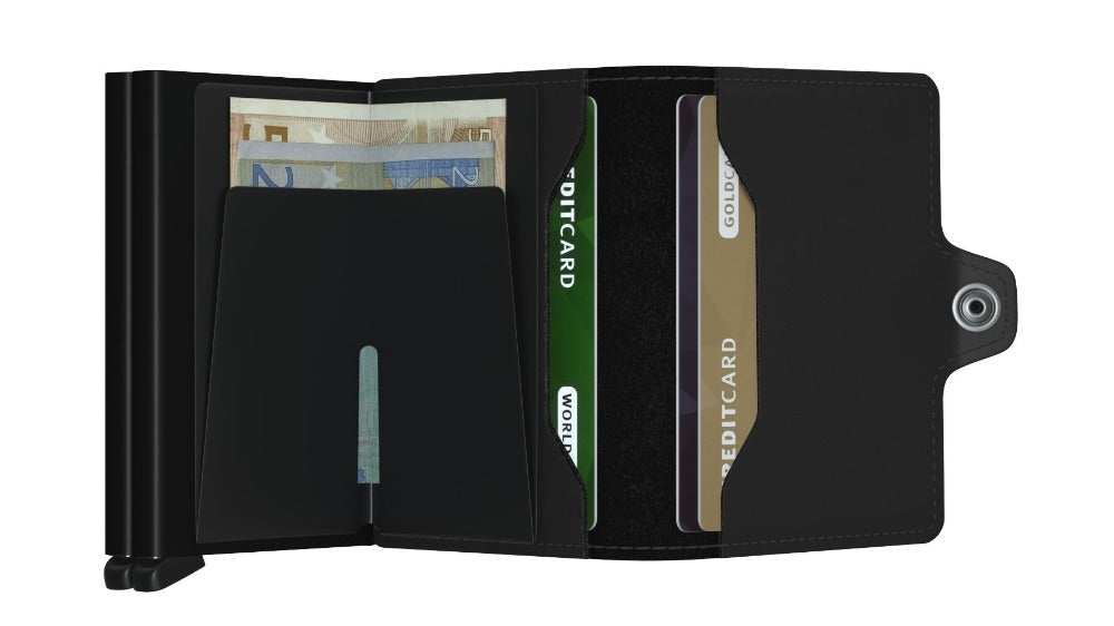 SECRID Matte Black Twin Wallet