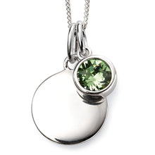 Load image into Gallery viewer, Sterling Silver August Crystal Birthstone Personalising Necklace