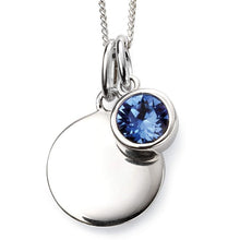 Load image into Gallery viewer, Sterling Silver September Crystal Birthstone Personalising Necklace