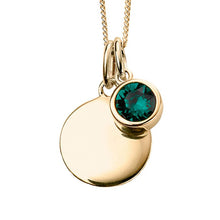 Load image into Gallery viewer, Yellow Gold Plate May Crystal Birthstone Personalising Necklace