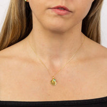 Load image into Gallery viewer, Yellow Gold Plate August Crystal Birthstone Personalising Necklace